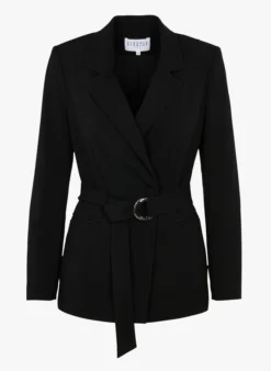 CLAUDIE PIERLOT VALAYA - Blazer Met Ceintuur En Lange Mouwen | Zwart -Kleding Winkel 2339236