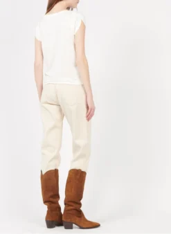 Sessun SIXTOJACQUARD - Wijde Top Met Boothals | Wit -Kleding Winkel 2480162