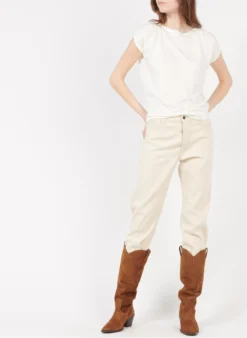 Sessun SIXTOJACQUARD - Wijde Top Met Boothals | Wit -Kleding Winkel 2480163