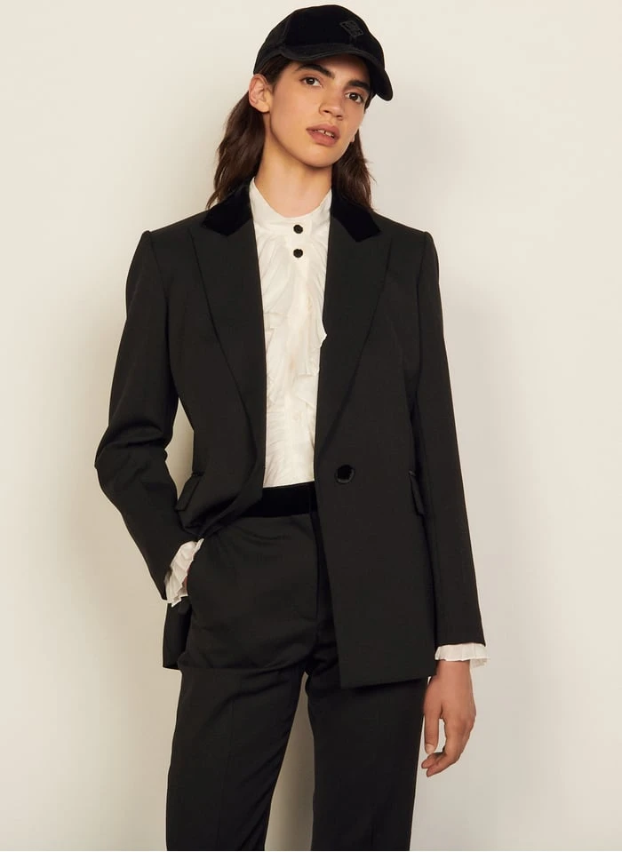 Sandro HELLA - Jasje Met Reverskraag | Zwart 3 Sandro HELLA - Jasje Met Reverskraag | Zwart - Afbeelding 3