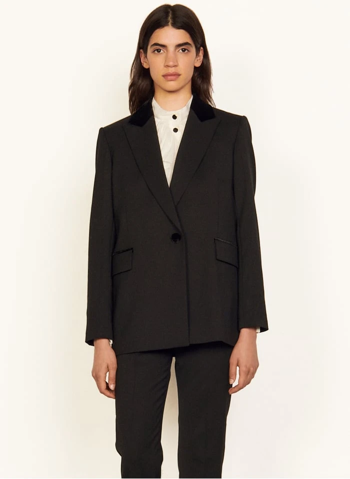 Sandro HELLA - Jasje Met Reverskraag | Zwart 1 Sandro HELLA - Jasje Met Reverskraag | Zwart