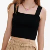 Maje MACLYNA - Crop-top | Zwart