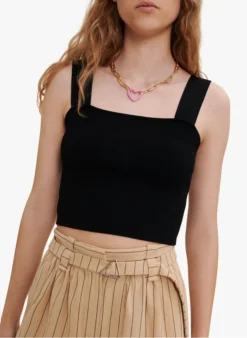 Maje MACLYNA - Crop-top | Zwart