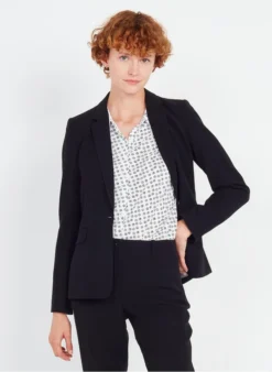 Caroll Jasje Met Reverskraag | Zwart