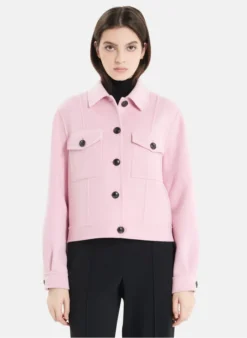 ZAPA MONA - Overshirt Wolblend | Roze