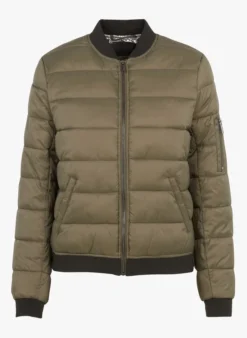 Ikks Korte Gewatteerde Jas | Kaki -Kleding Winkel 3841234