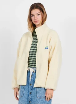 American Vintage HOKTOWN - Fleece Jasje Met Rits | Beige -Kleding Winkel 3858861