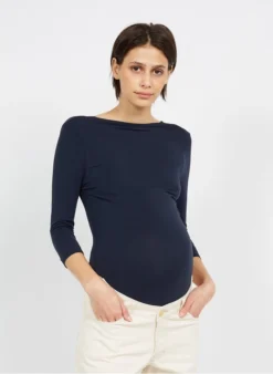 BODY DOS - Zwangerschapsbody Katoenblend | Blauw