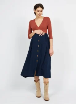 BODY CACHE-COEUR - Zwangerschapsbody Katoenblend | Bruin -Kleding Winkel 3910889