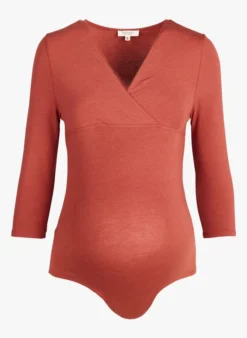 BODY CACHE-COEUR - Zwangerschapsbody Katoenblend | Bruin -Kleding Winkel 3914538