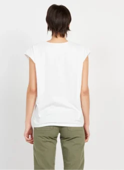 MAS2020-04 - Mouwloze, Katoenen Top Met V-hals | Wit -Kleding Winkel 3922097