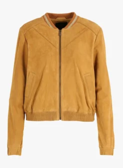 ONE STEP Suède-achtig, Leren Jasje | Bruin -Kleding Winkel 3924214