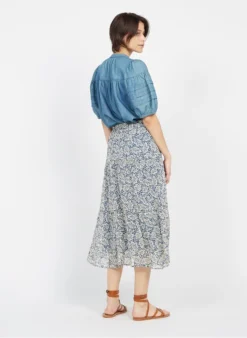 Petite Mendigote Katoenen Top Met Tuniekhals | Blauw -Kleding Winkel 3926125