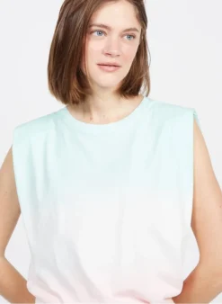 DES PETITS HAUTS FIFELLE - Top Met Ronde Hals En Tie-dyeprint | Groen -Kleding Winkel 3928225