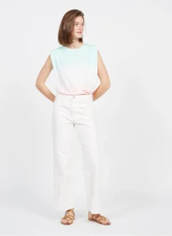 DES PETITS HAUTS FIFELLE - Top Met Ronde Hals En Tie-dyeprint | Groen -Kleding Winkel 3928226