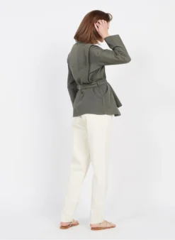 ONE STEP Katoenen Jasje In Kimonostijl | Groen 13 ONE STEP Katoenen Jasje In Kimonostijl | Groen -Kleding Winkel 3928746
