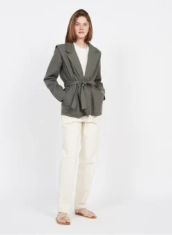 ONE STEP Katoenen Jasje In Kimonostijl | Groen 12 ONE STEP Katoenen Jasje In Kimonostijl | Groen -Kleding Winkel 3928748