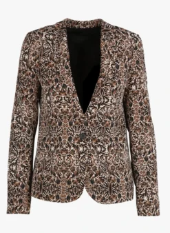 Ikks Getailleerde Blazer Met Print | Bruin 7 Ikks Getailleerde Blazer Met Print | Bruin -Kleding Winkel 3929367
