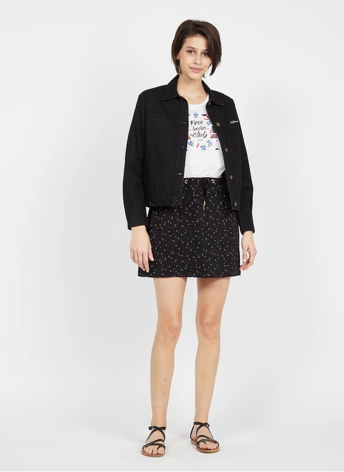 Katoenen Spijkerjasje | Zwart 6 Katoenen Spijkerjasje | Zwart - Afbeelding 6