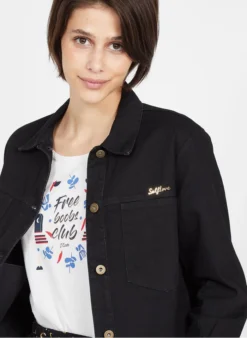 Katoenen Spijkerjasje | Zwart 10 Katoenen Spijkerjasje | Zwart -Kleding Winkel 3946659