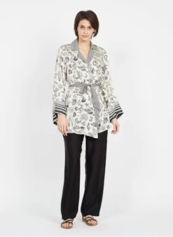 ISABELLA - Kimono Met Print | Wit -Kleding Winkel 3946969