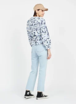 Jasje Van Ingeweven Katoen Met Ceintuur | Blauw -Kleding Winkel 3947003