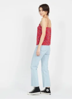 Topje Met Bloemenprint | Rood -Kleding Winkel 3947143