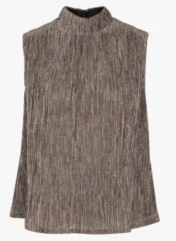 Ikks Mouwloze Top Van Lurex | Goudkleurige -Kleding Winkel 3947889