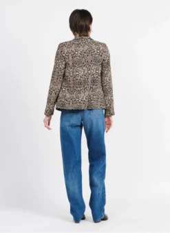 Ikks Getailleerde Blazer Met Print | Bruin 9 Ikks Getailleerde Blazer Met Print | Bruin -Kleding Winkel 3964473