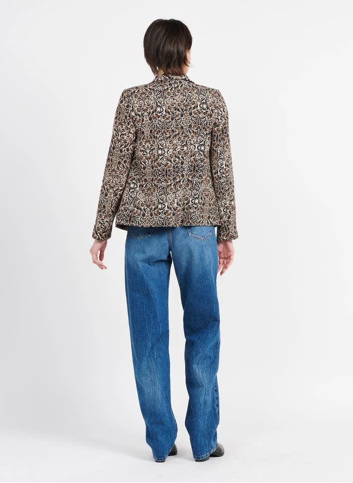 Ikks Getailleerde Blazer Met Print | Bruin 5 Ikks Getailleerde Blazer Met Print | Bruin - Afbeelding 5