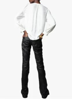 Zadig & Voltaire TECK - Ruimvallende Top Met Knopen | Wit -Kleding Winkel 3966556