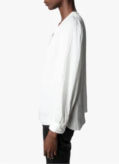 Zadig & Voltaire TECK - Ruimvallende Top Met Knopen | Wit -Kleding Winkel 3966559