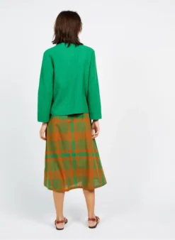 Katoenen Jasje Met Textuur | Groen -Kleding Winkel 3969709