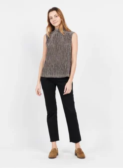 Ikks Mouwloze Top Van Lurex | Goudkleurige -Kleding Winkel 3972179