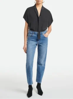 Vanessa Bruno ASHLEY - Top Met Strikkraag | Zwart -Kleding Winkel 3978407