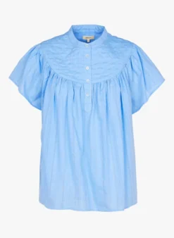 Bellerose HEIDI - Top Met Ronde Hals En Borduursel Katoenblend | Violet -Kleding Winkel 3981735