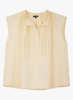 Soeur TANGER - Top Van Katoenpopeline | Beige -Kleding Winkel 3985012