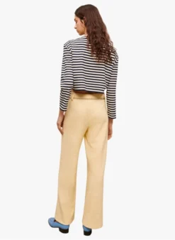 Maje TIMARIN - Top Met Ronde Hals En Matrozenstrepen | Wit -Kleding Winkel 3991018