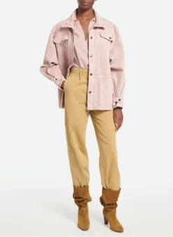 Vanessa Bruno TITOUEN - Oversized Katoenen Jasje | Roze 10 Vanessa Bruno TITOUEN - Oversized Katoenen Jasje | Roze -Kleding Winkel 3996133