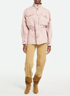 Vanessa Bruno TITOUEN - Oversized Katoenen Jasje | Roze 11 Vanessa Bruno TITOUEN - Oversized Katoenen Jasje | Roze -Kleding Winkel 3996134