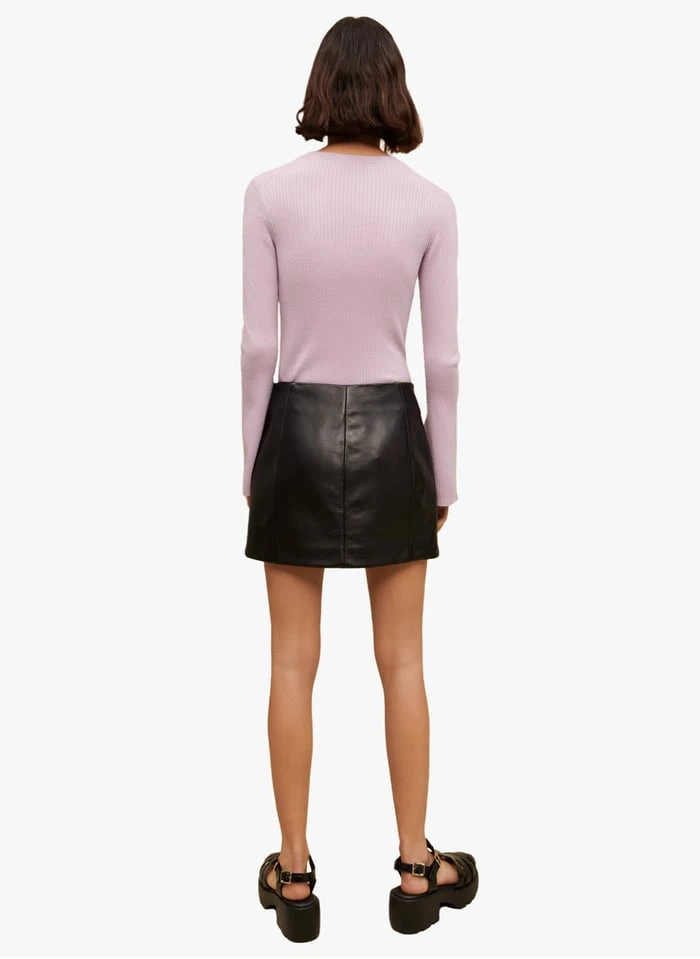 Maje MYSANY - Strakke Top Met Geborduurde Details | Violet 5 Maje MYSANY - Strakke Top Met Geborduurde Details | Violet - Afbeelding 5