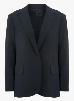 THEORY RELAX JKT - Open Blazer Van Crêpe | Blauw -Kleding Winkel 4004027