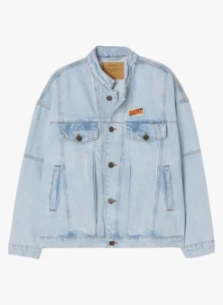 American Vintage JOYBIRD - Katoenen Spijkerjasje Met Verwassen Effect | Blauw -Kleding Winkel 4007190