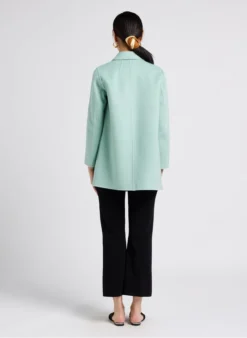 THEORY CLAIRENE.LUXE NEW DI - Jasje Van Stevige Wollen Stof | Grijs -Kleding Winkel 4009888