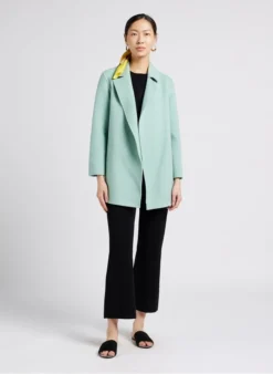 THEORY CLAIRENE.LUXE NEW DI - Jasje Van Stevige Wollen Stof | Grijs -Kleding Winkel 4009889