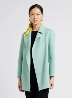 THEORY CLAIRENE.LUXE NEW DI - Jasje Van Stevige Wollen Stof | Grijs