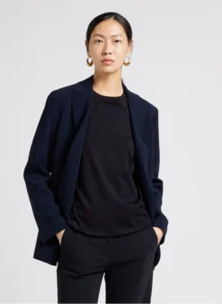 THEORY RELAX JKT - Open Blazer Van Crêpe | Blauw