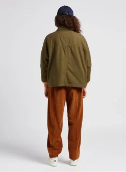 Oversized, Katoenen Jasje | Kaki 11 Oversized, Katoenen Jasje | Kaki -Kleding Winkel 4010197