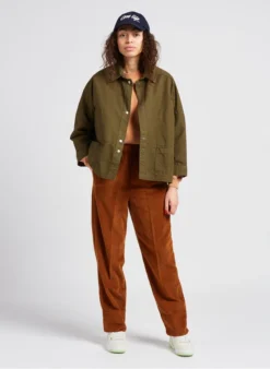 Oversized, Katoenen Jasje | Kaki 9 Oversized, Katoenen Jasje | Kaki -Kleding Winkel 4010201