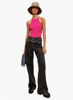 Maje MYCHAIN - Top Van Viscosemix Met Schouderbandjes En Schakels | Roze 9 Maje MYCHAIN - Top Van Viscosemix Met Schouderbandjes En Schakels | Roze -Kleding Winkel 4010912